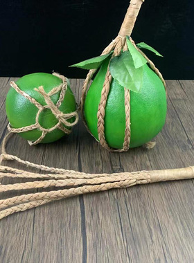 葫芦草材料水果编织篮柚子包装篮生鲜三股辫提兜柚子袋