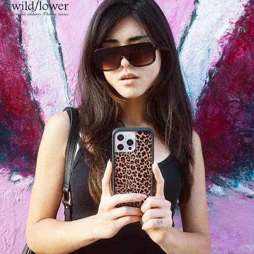 wf手机壳棕色豹纹适用iPhone15/14/13ProMax苹果16Pro手机壳欧美时尚性感纹路WF12个性艺术创意防摔保护套17 - 图0