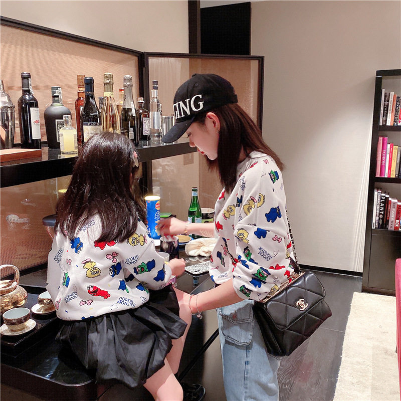 特别的炸街2020新款韩版母子卫衣 三叶四叶亲子装/亲子时装