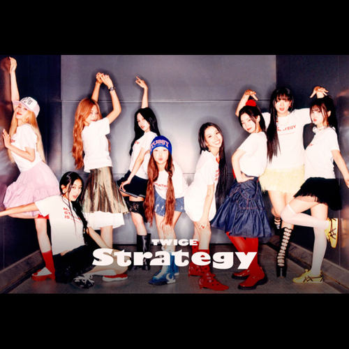 TWICE2024日专STRATEGY快闪周边同款衣服纯棉印花长短袖T恤打底衫 - 图0