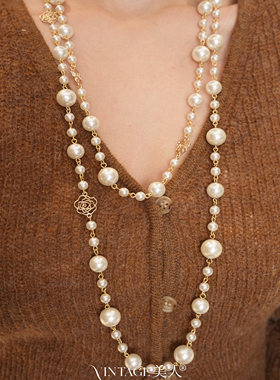 山茶晚宴｜复古名媛多层珍珠项链