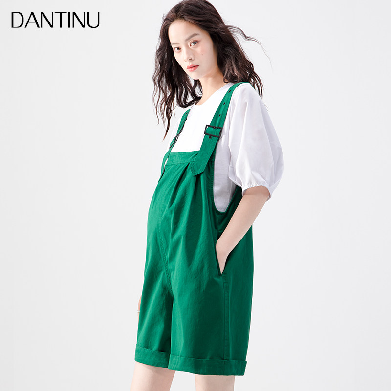 孕妇背带夏季外穿纯棉宽松韩版短裤 丹媞奴孕妇背带裤