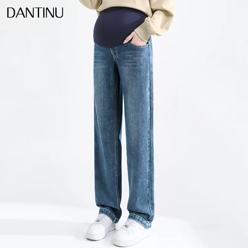 丹媞奴孕妇裤春秋款外穿直筒牛仔裤 丹媞奴孕妇阔腿裤