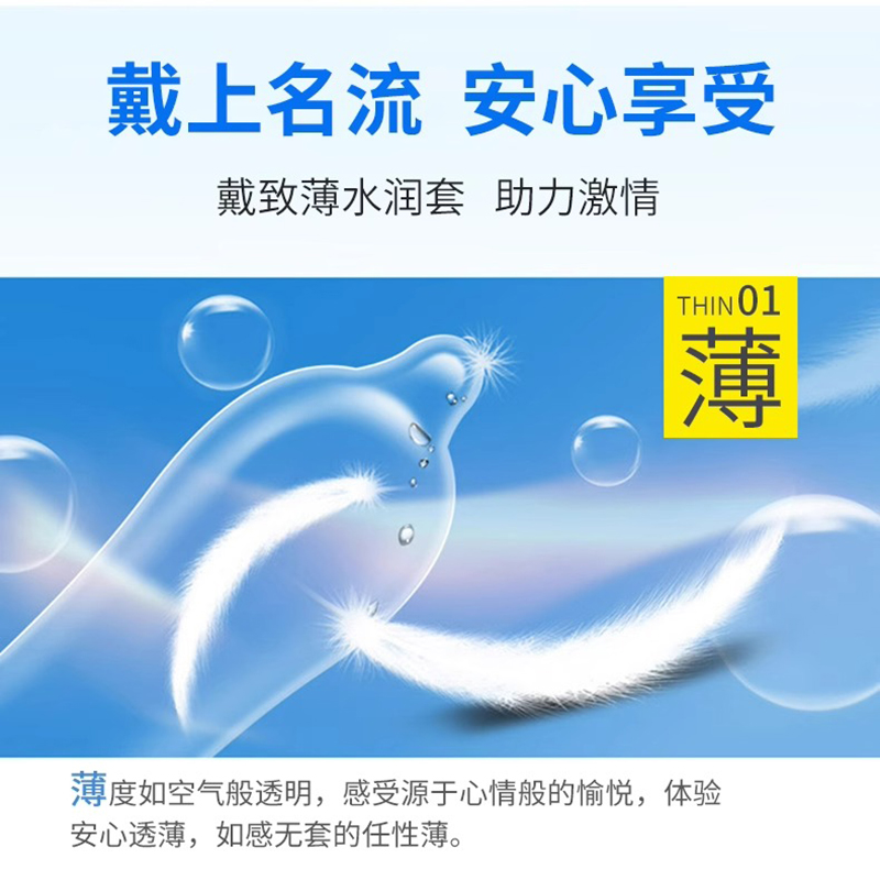 名流经典避孕套超薄延时男女用情趣安全套螺纹大颗粒口娇-图0