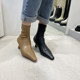 Short boots slim boots cat heel women's boots fashion