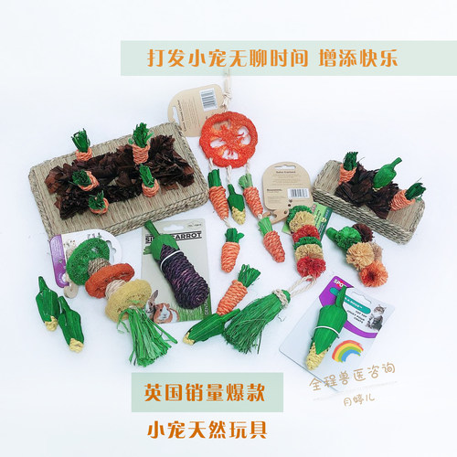 英国爆款磨牙玩具蒂罗尔圣诞老人款兔子龙猫仓鼠豚鼠F27 - 图3