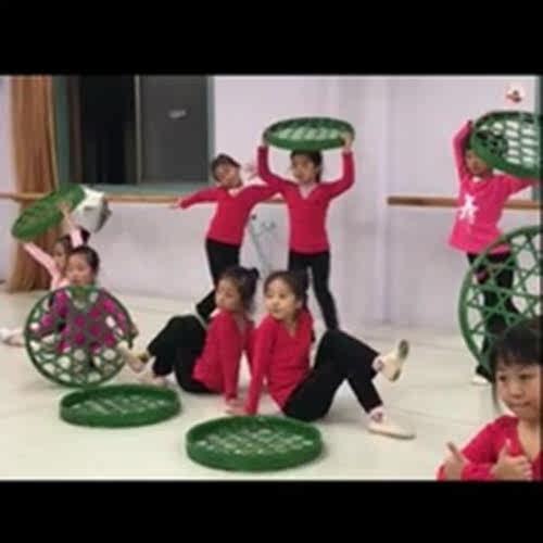 舞蹈道具竹簸箕筛子侗族舞蹈表演竹筐子畬山村舞蹈道具镂空竹筛子 - 图1