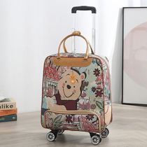 Back Bag Type Suitcase 2023 New Suitcase Han Edition Pull Rod Bag Travel Bag Woman Large Capacity Handbag Waterproof