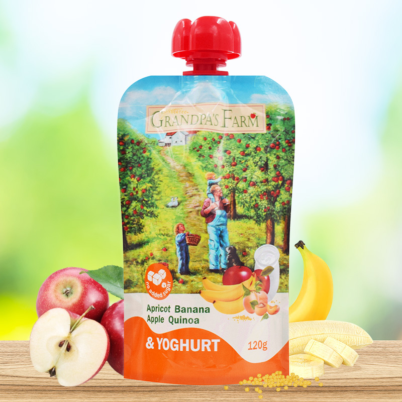 grandpasfarm旗舰店爷爷的农场欧洲进口宝宝酸奶果泥儿童辅食西梅泥藜麦泥12袋装3