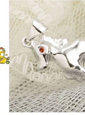 小马十二生肖纯银吊坠女999足银吊坠12属相项链锁骨链坠子银饰品