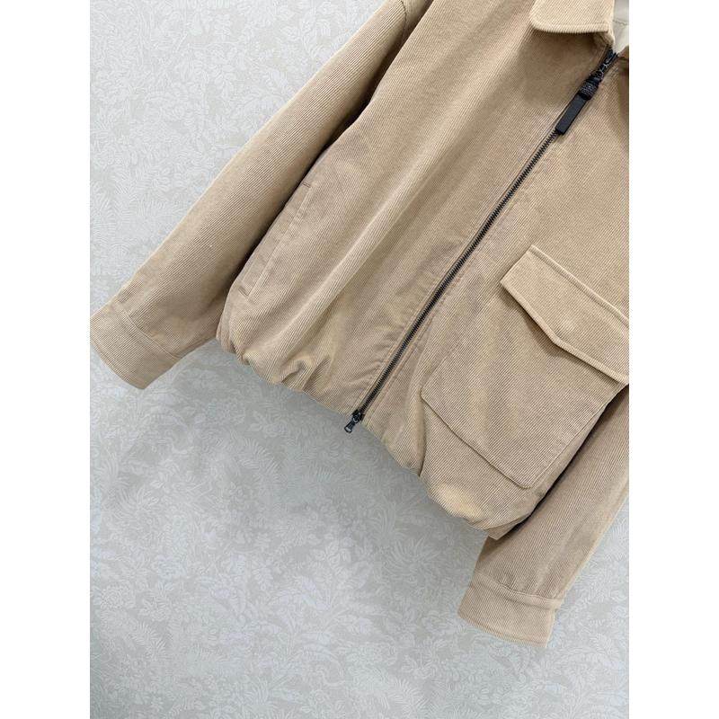 休闲通勤风拉链口袋百搭灯芯绒翻领夹克短外套,淘宝优惠券,粉丝福利购,淘宝优惠卷