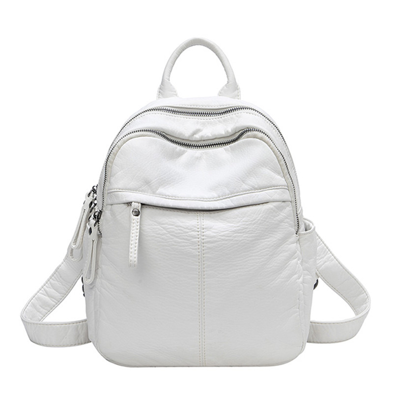 软皮双肩包女休闲背包书包大容量旅行包韩版百搭潮2025新款大容量,淘宝优惠券,粉丝福利购,淘宝优惠卷