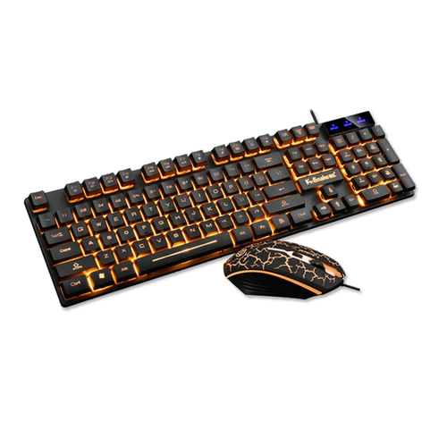 Viper KM320 Wired Key Mouse Set Seet подвеска u+U Orange символы прозрачная светлая крэка игра клавиатура Клавиатура набор мышей