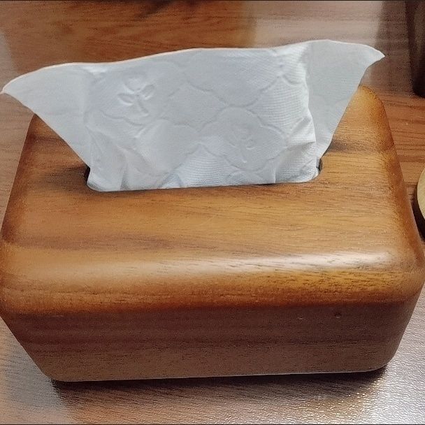 胡桃木纸巾盒 家用桌面餐巾纸收纳盒 复古轻奢创意抽纸盒 - 图1