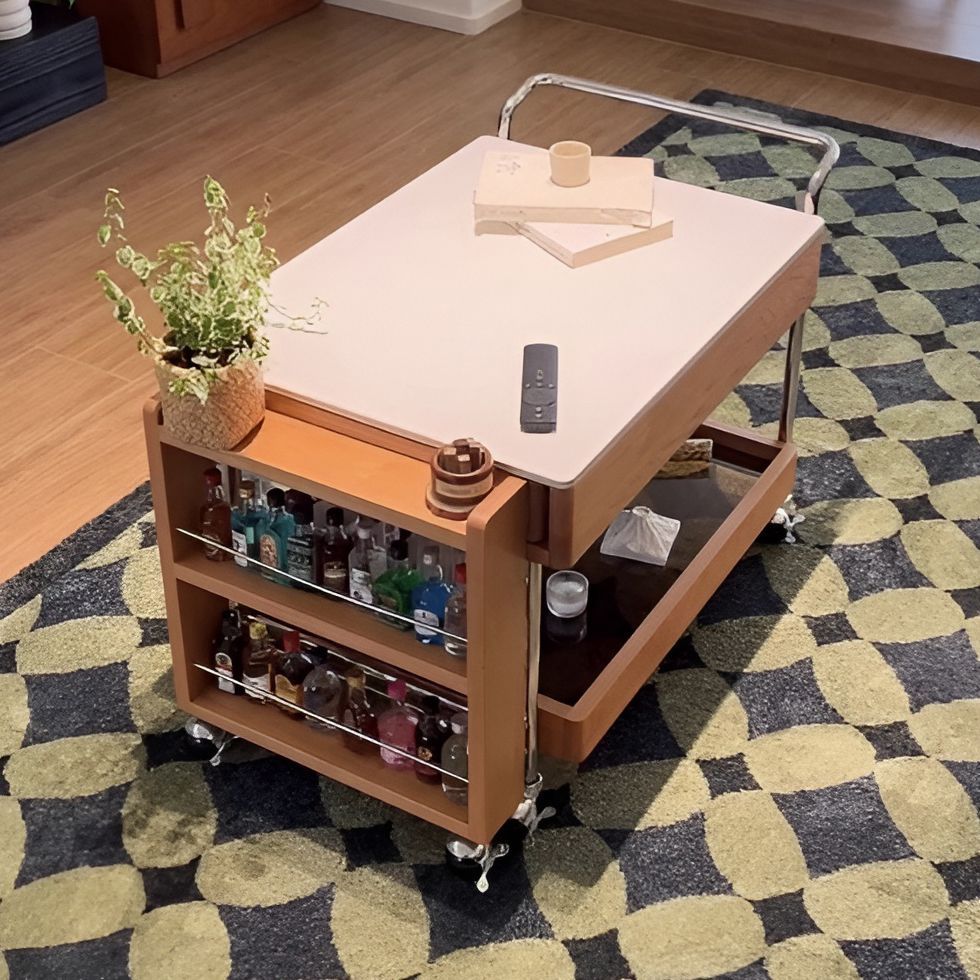 移动茶几 日式 沙发客厅 小推车 伸缩围炉 煮茶实木 家用茶桌 小 - 图1
