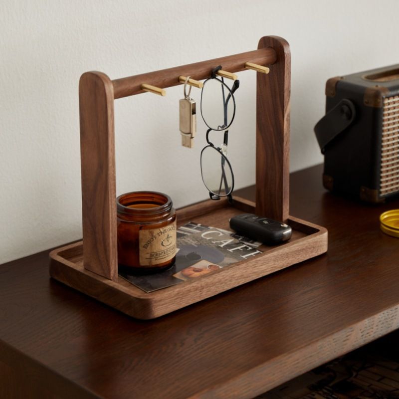 玄关 钥匙收纳盒 进门口桌面托盘 置物首饰架 玄关鞋柜挂 口罩实 - 图0