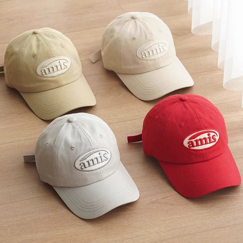 ins风红色鸭舌帽男女春夏季休闲贴布百搭软顶大头围棒球帽,淘宝优惠券,粉丝福利购,淘宝优惠卷