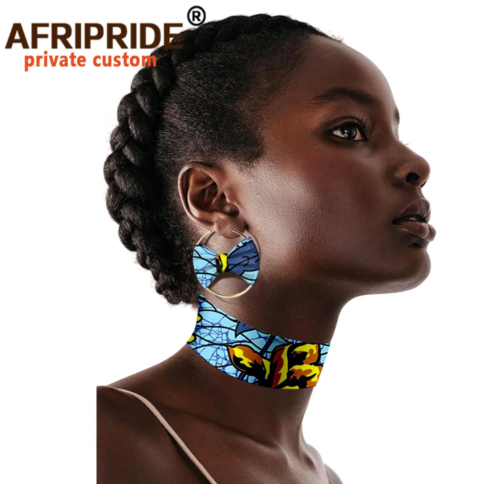 非洲民族印花蜡染全棉手工艺品项链项圈+耳环African necklace - 图3