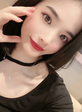 V金版满钻双蝴蝶锁骨链女款