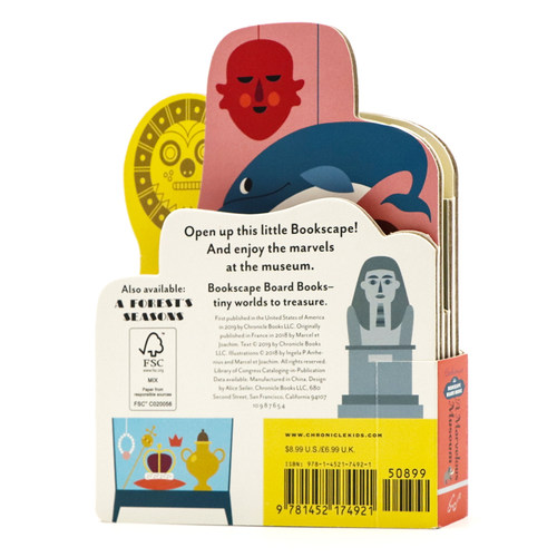 奇妙博物馆异形书 Bookscape Board Books A Marvelous Museum 英文原版绘本 英语启蒙造型纸板书 亲子互动游戏玩具书 Chronicle - 图0