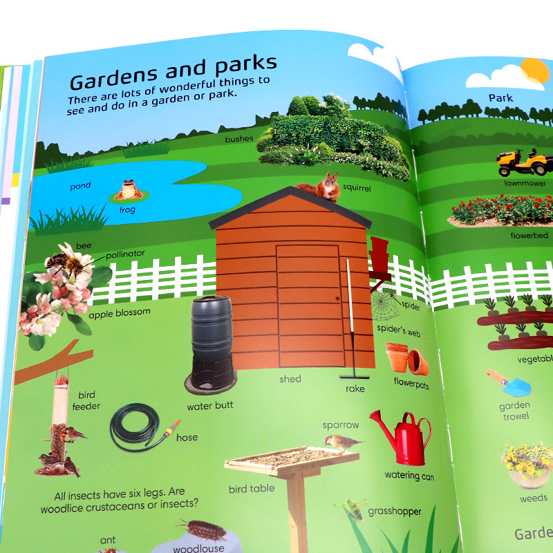 dk1000词英文原版1000 Words Nature 1000个自然词汇 插图图解字典词典 儿童英语启蒙词汇量积累读写能力提升野生动物自然环境科普