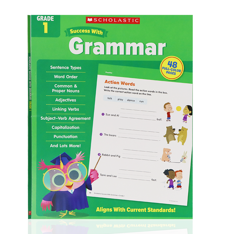 150元6件学乐成功系列全彩版 Scholastic Success with Grammar Grade 1-5 Math Reading 英文原版儿童小学生英语练习册教辅含答案 - 图0