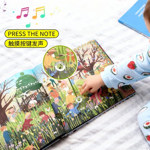 进口英文原版 Usborne发声书动物园的声音Zoo Sounds童话故事吉他钢琴键盘发声书低幼宝宝童谣纸板触摸尤斯伯恩奇妙按键英文发声书 - 图0