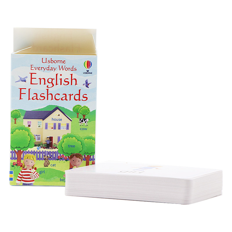 Usborne出品日常用语词卡英文原版盒装 Everyday Words Flashcards儿童英语单词启蒙词卡小学教辅读物尤斯伯恩出品_虎窝淘