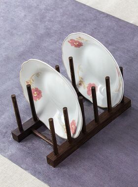 实木茶饼架普洱鸡翅展示大号置物
