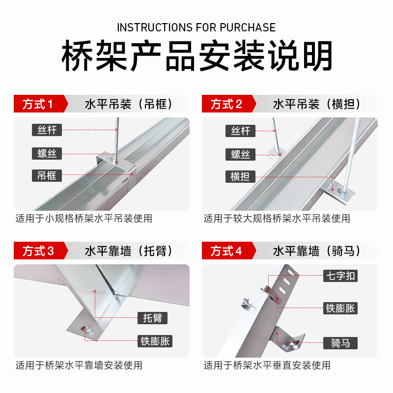 金属桥架线缆走线槽防护槽 镀锌桥架自锁式反扣防火安全1000 600 - 图2