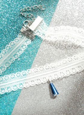 choker日韩风超仙白色蕾丝锁骨链