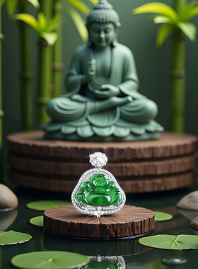 翡翠吊坠新中式项链女S925银