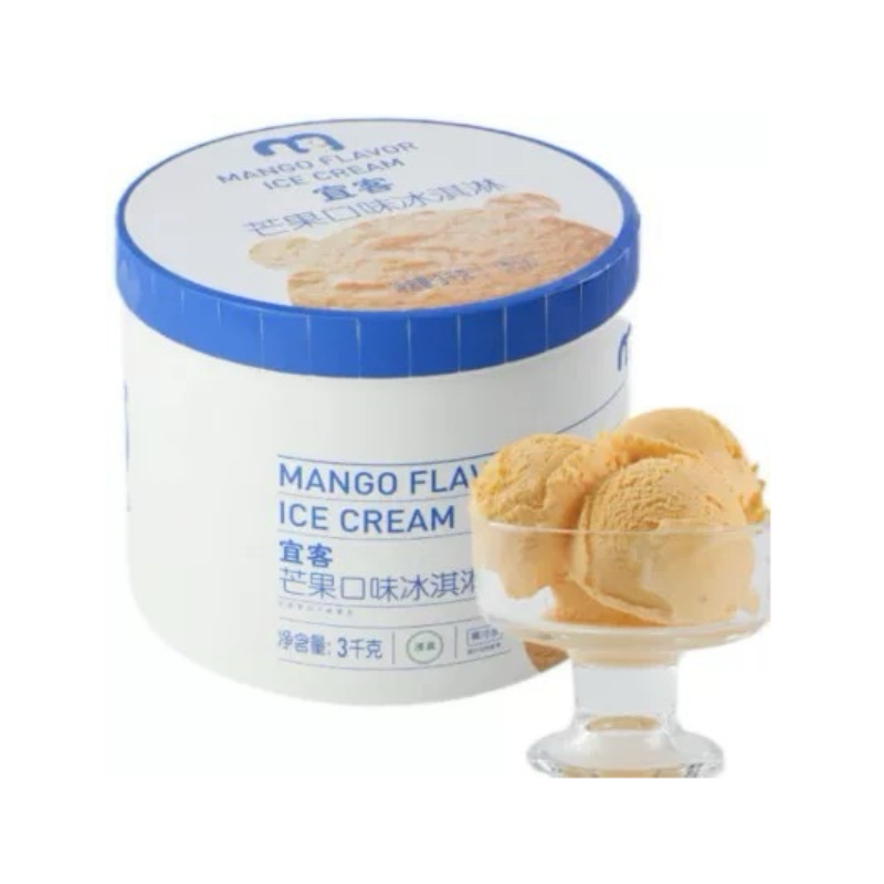 【1桶】麦德龙宜客桶装3kg冰淇淋冰激凌草莓巧克力香草冷饮包邮