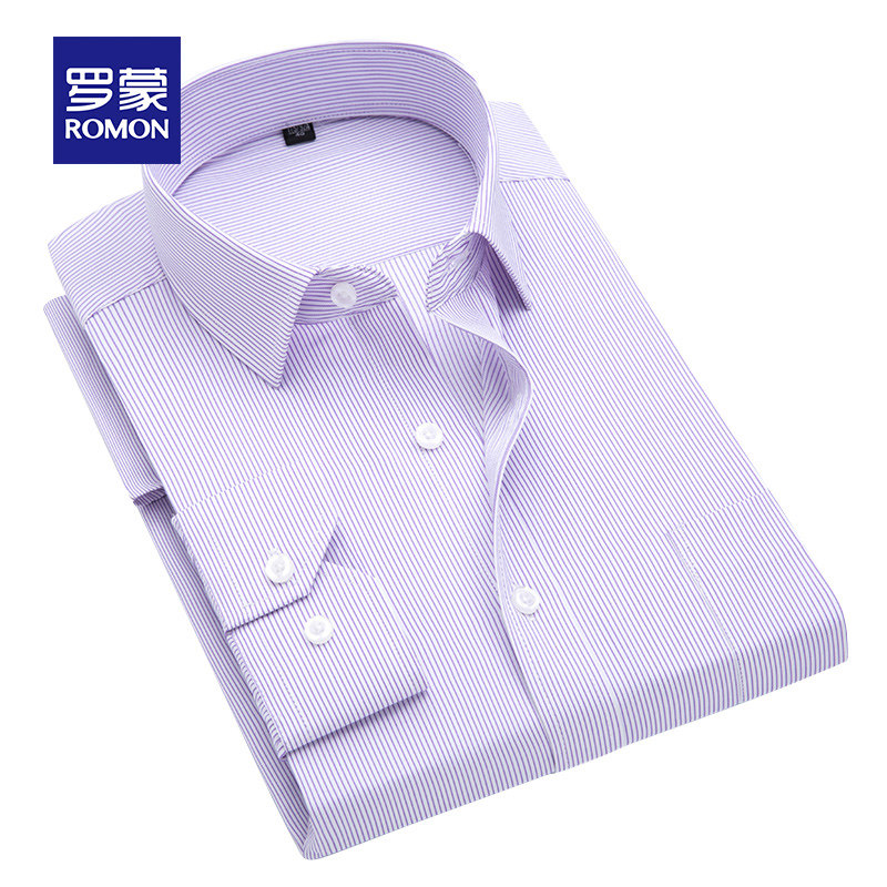 罗蒙男短袖夏季新款商务正装衬衫 罗蒙麦田衬衫