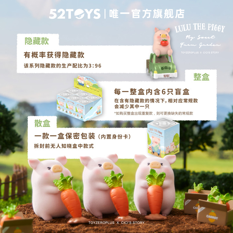 【52TOYS】罐头猪LuLu农场系列盲盒潮玩手办潮流玩具礼物摆件 - 图0