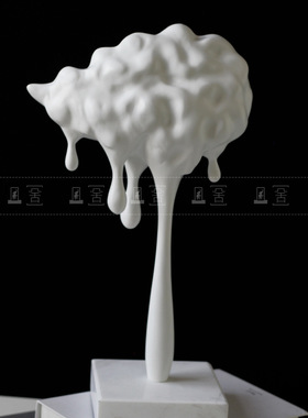 简约创意雨滴抽象售楼处雕塑艺术品软装摆件树脂酒店样板间家居