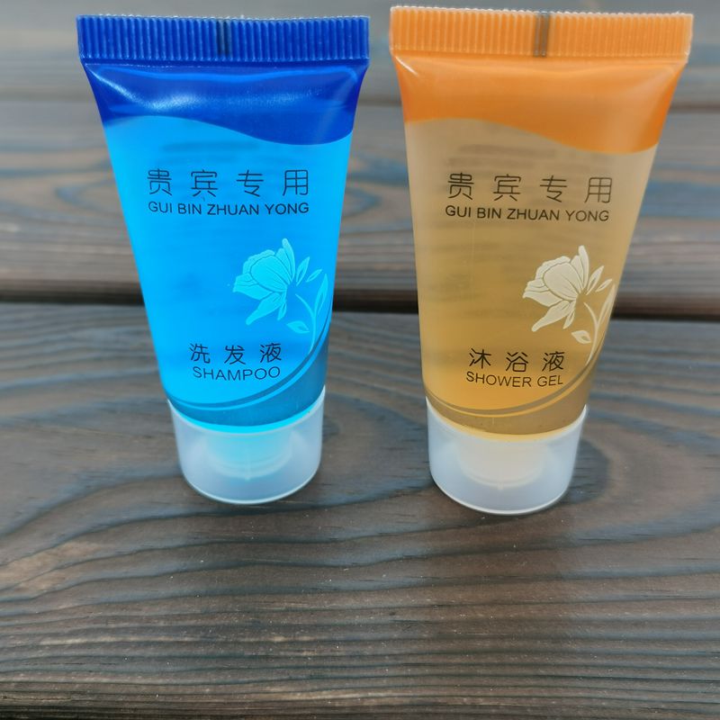 宾馆酒店一次性洗漱用品小瓶装一次性洗发水沐浴露洗头膏20ml - 图0