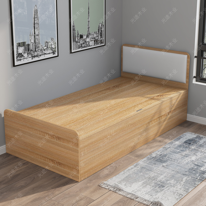 单人床定制现代简约小户型卧室收纳1.2米气液压高箱储物榻榻米床 - 图1