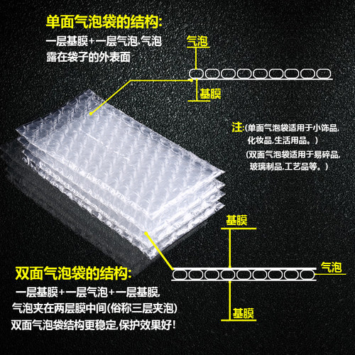 防震气泡袋双层加厚透明快递打包装15×20大泡泡袋子汽泡沫垫批发-图2