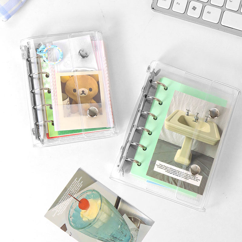 活页笔记本替换封面PVC透明手帐外壳高透卡册M5A6A7活页夹收纳本,淘宝优惠券,粉丝福利购,淘宝优惠卷