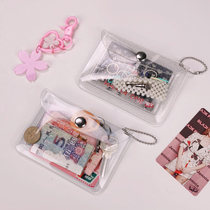 ins wind homemade blingbling bright flash minimalist transparent card bag cute girl heart card holder document sleeve