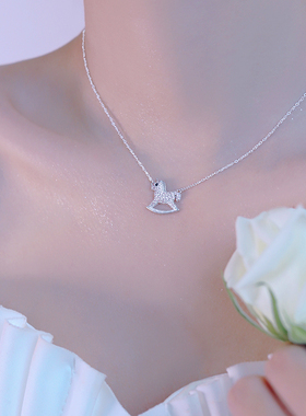 925银925银十字链女满钻轻奢项链