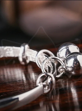 六字名号s990银手镯南无阿弥陀佛