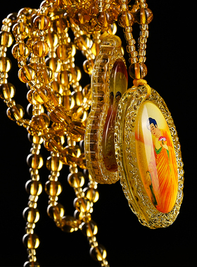 六字名号琉璃佛牌吊坠项坠佛牌两款规格椭圆款葫芦款