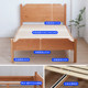 All solid wood children's bed single bed student bed log style