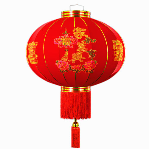 2026新款过年大红植绒灯笼一对春节大门口阳台装挂饰中国风吊宫灯 - 图3