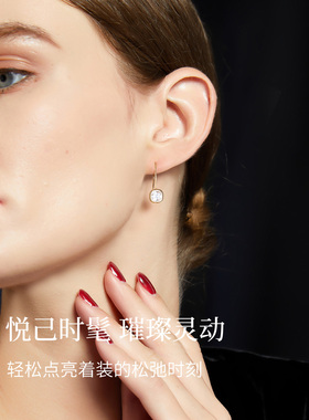 JAY泡泡方糖耳环方圆脸耳钉