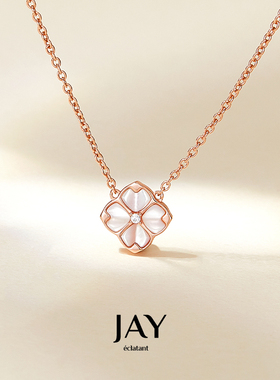 JAY四叶草项链925银锁骨链纪念日