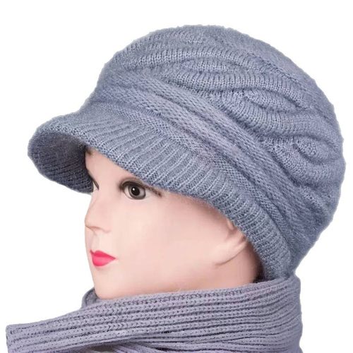 秋冬季贝雷帽女士中老年妈妈帽加绒加厚护耳保暖针织毛线帽子 - 图3