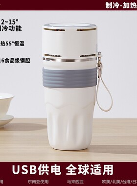 制冷杯保温水杯宿舍办公室户外USB车载多用便携冷暖两用316不锈钢